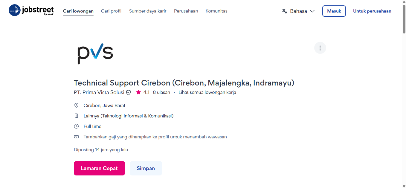 loker pabrik lulusan sma di cirebon