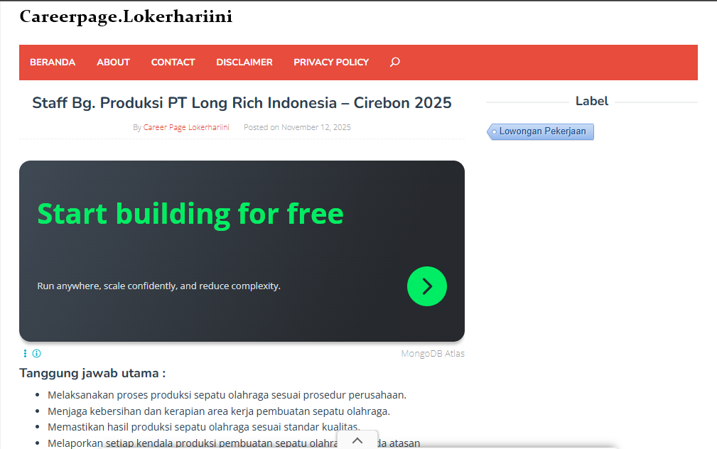 loker pabrik sepatu cirebon