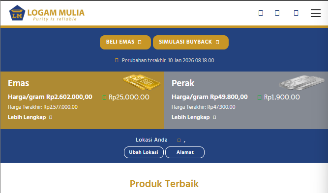 harga emas antam logam mulia