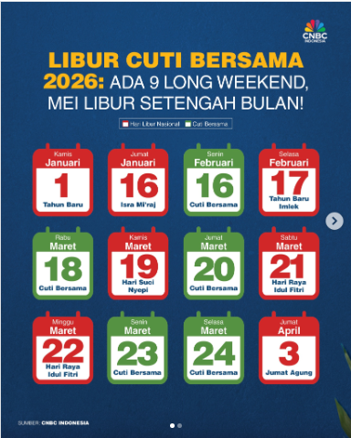 long weekend januari 2026